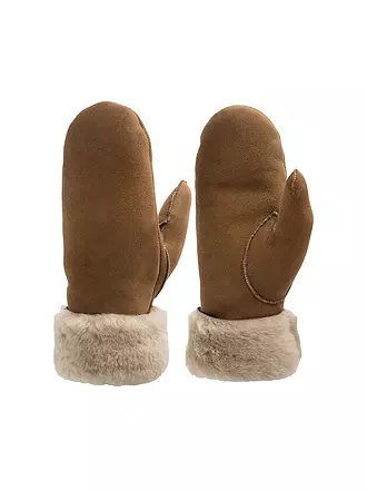 PEARLWOOD | Gants en cuir - Moufles FIONA | camel